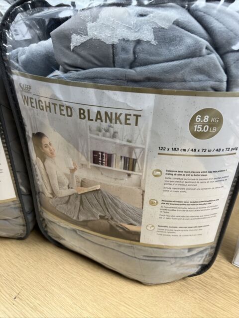 Sleep Philosophy Reversible Weighted Blanket 6.8kg , 122 X 183 Cm -ref