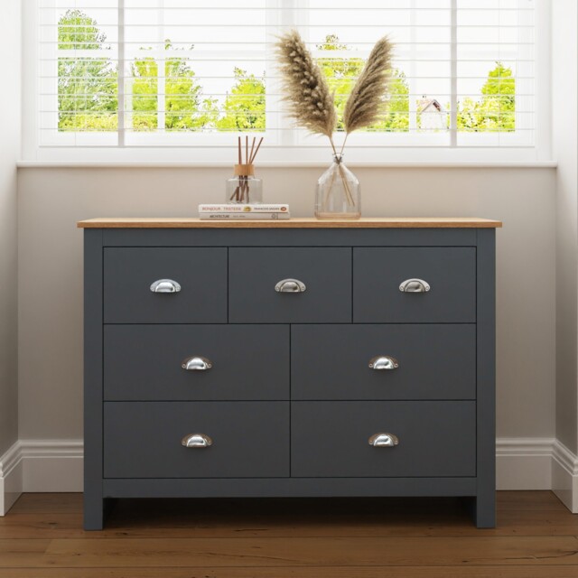 Lancaster Merchants Chest Sideboard 7 Drawer Storage Cabinet Hallway