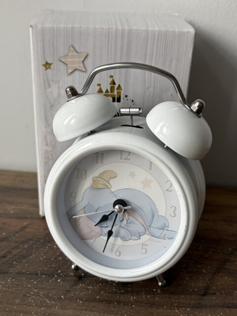 Disney Magical Beginnings Dumbo Elephant White Metal Child Alarm Clock