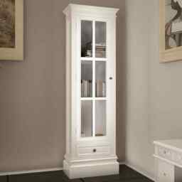 Chic Bookcase Cabinet With 3 Shelves White Wooden Vidaxl