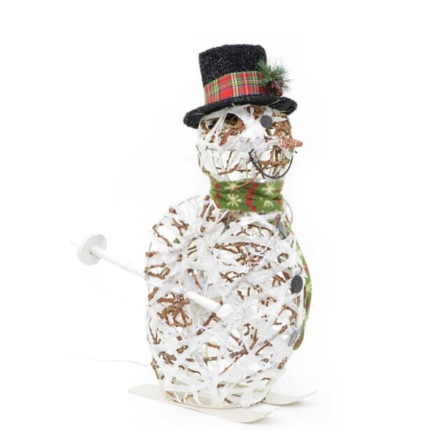 Light Up Christmas Decoration Ornaments Snowman Moving Hands Led Home