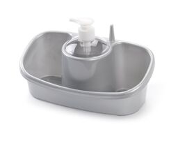 Albero Plasticforte Dishwashing Pump Dispenser Silver Plastic Holder