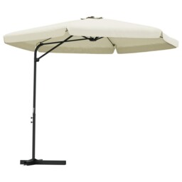 Outdoor Parasol With Steel Pole Umbrella Garden Sunshade Sun Shelter