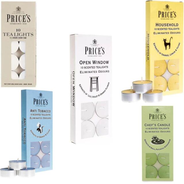 Price's Candles Scented Tealights Chef's Anti Tobacco Open Window