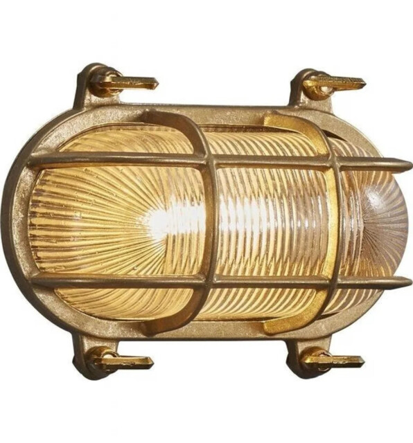 Wall Light Brass Looe/helford Ip64 Nordlux 49031035 Dl130br