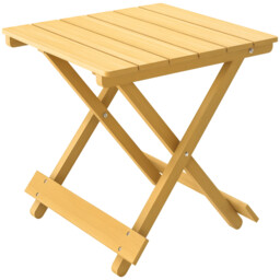Outsunny Wooden Folding Garden Table, Folding Side Table, Nature Wood