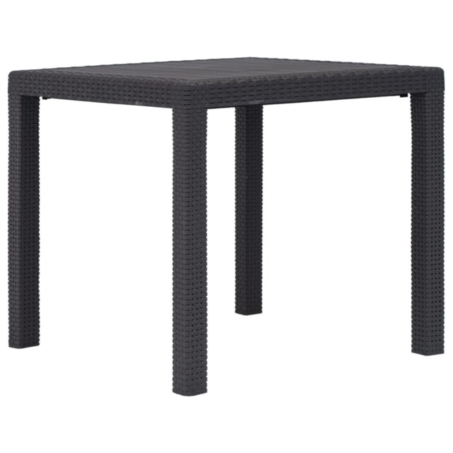 Garden Table Brown 79x79x72cm Plastic Rattan-look Weather-resistant