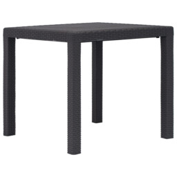 Garden Table Brown 79x79x72cm Plastic Rattan-look Weather-resistant