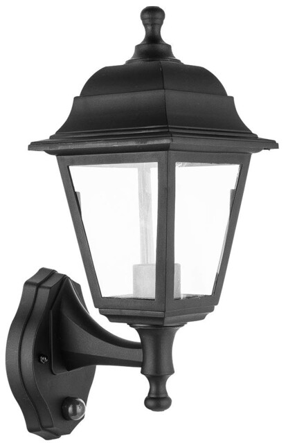 Pro Elec Pel00836 Wall Mounted Light With Dusk To Dawn Sensor, Black