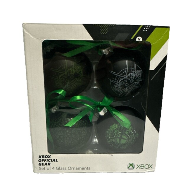 Xbox Official Gear Glass Christmas Tree Baubles - Ornaments Set Of 4