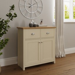 Lancaster Compact Sideboard Cupboard Cabinet Storage Display Shelves