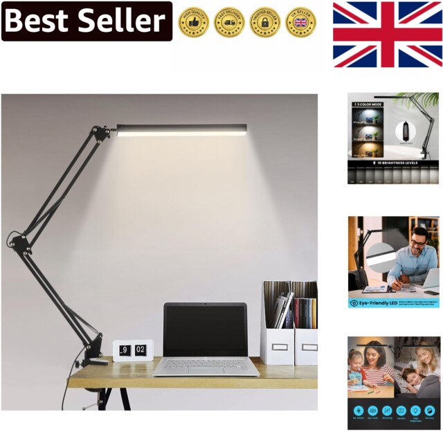 Adjustable Led Desk Lamp With Usb, 10 Brightness Levels & 3 Lighting