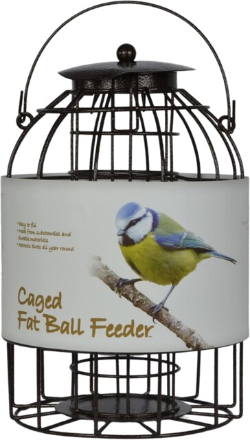 Green Jem Bf16 Dome Caged Fat Ball Wild Bird Feeder, Designed To Deter