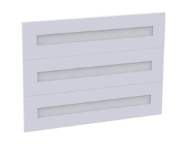 Homebase Fitted Bedroom Shaker 3 Drawer Chest Front - White