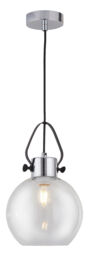 Lighting Collection Glass Chrome Pendant Ceiling Lights E27 Gls Led
