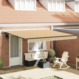 Retractable Awning Manual Multicolour 400 X 350 Cm Fabric Vidaxl