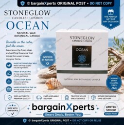 Stoneglow Ocean Natural Wax Botanical Candle 140gm 6858 ⭐️⭐️⭐️⭐️⭐️ ✅️