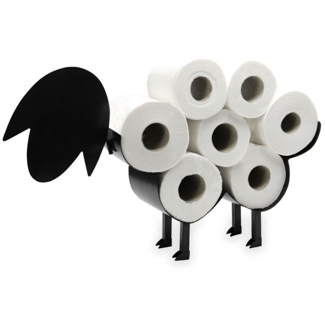 Toilet Roll Holder Sheep Free Standing Novelty Metal Toilet Paper