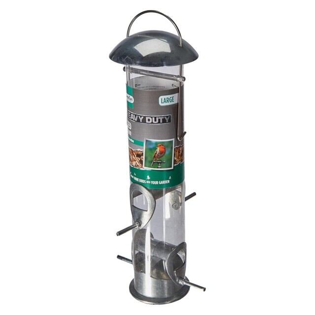 Heavy Duty Seed Feeder Wild Bird Metal Aluminium Garden Hanging