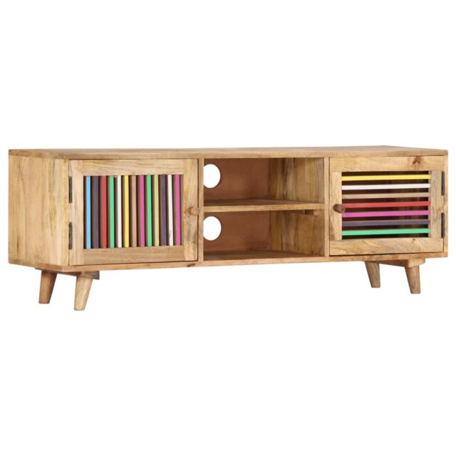 Solid Mango Wood Tv Cabinet Home Hifi Media Centre Lowboard Stand Unit