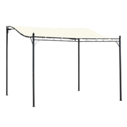 3 X 3m Awning Free Stand Canopy Shade Garden Porch Pergola Black/cream