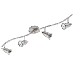 Litecraft Gemini Spotlight Bar Adjustable Indoor Satin Nickel Ceiling