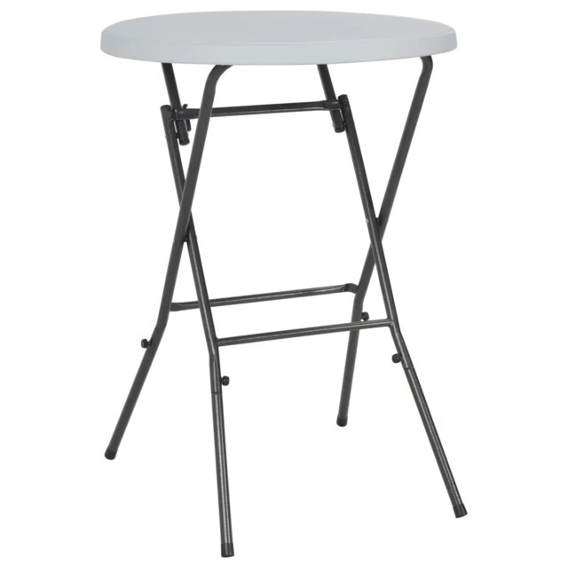 Folding Bar Table White 80x110 Cm Hdpe Vidaxl