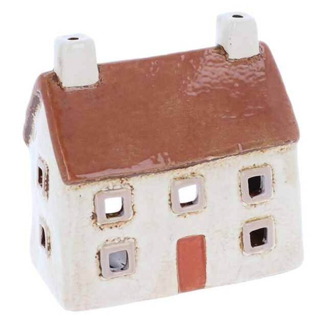Village Pottery Cream Croft House Tealight Holder - Perfect Home &