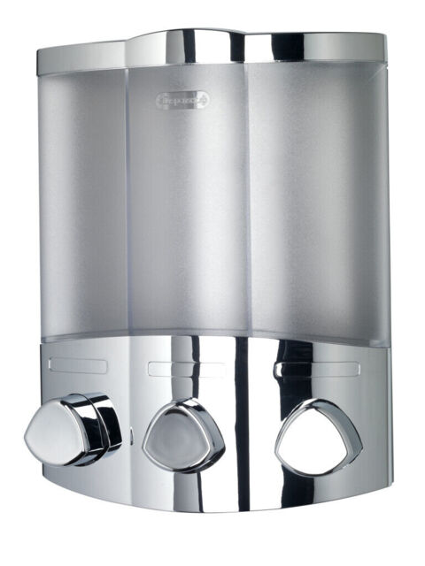 Croydex Euro Liquid Soap Shampoo Dispenser Trio Chrome Pa661041