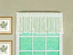 Today's Curtain Songbird Semi Sheer Lace Valance 12 56 12 L