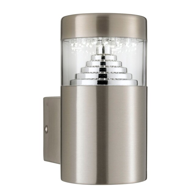 Stainless Steel 30 Ip44 Led Outdoor Wall Light With Clear