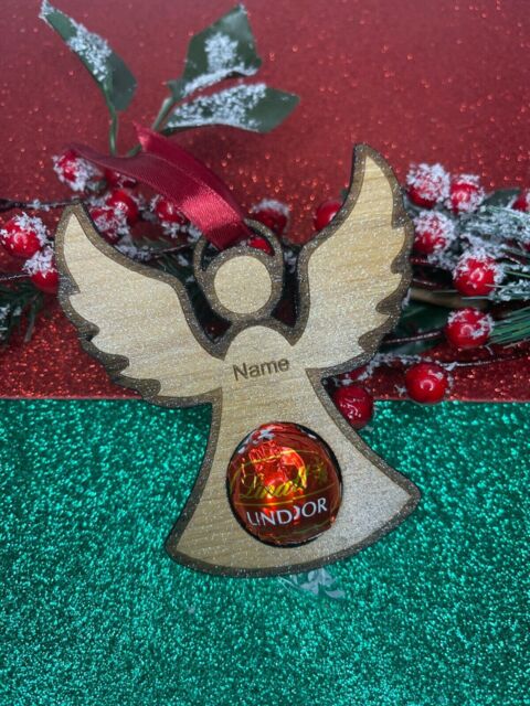 Personalised Angel Chocolate Holder Hanging Christmas Decoration - Add
