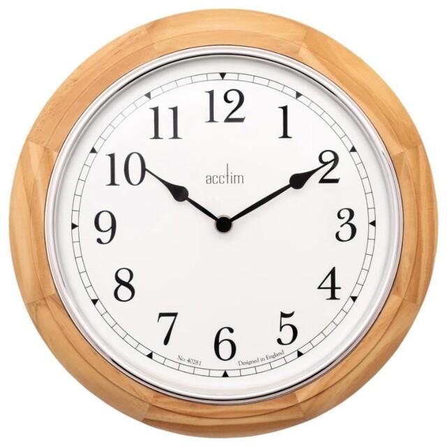 310mm Winchester Wall Clock, Light Wood - 25051