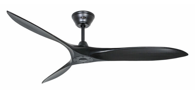 Dc Ceiling Fan With Remote Low Energy Fan Eco Airscrew Matt Black 152