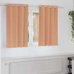 Curtains With Curtains 2 Pcs Light Brown Polyester Vidaxl