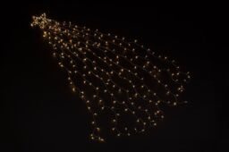 Outdoor Christmas Decorations Star Curtain 8ft 247 Warm White Led