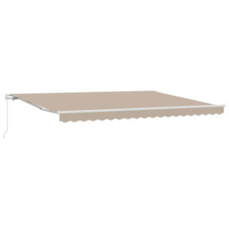 Vidaxl Awning Retractable Beige 450 X 300 X 165 Cm Polyester And