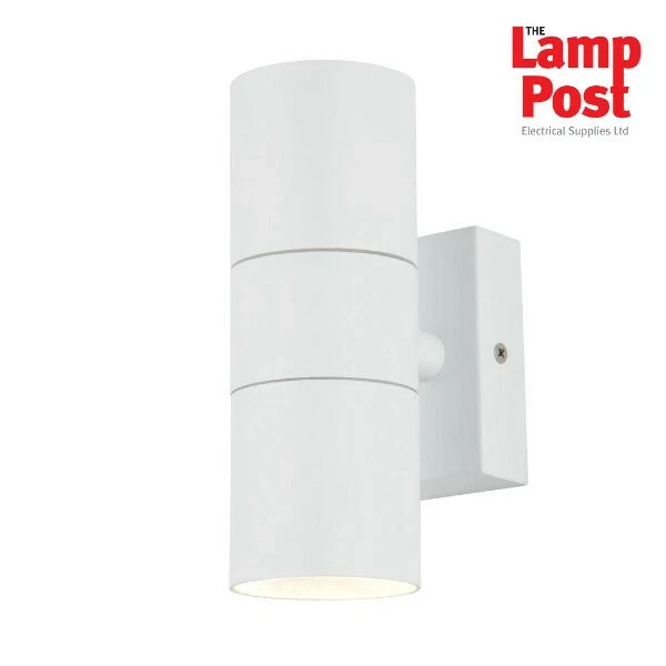 Forum Leto Up & Down Ip44 Outdoor Garden Wall Light - White