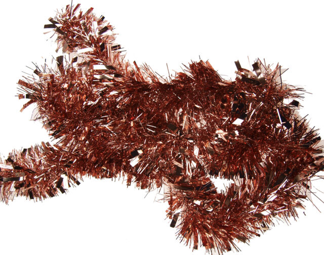 Rose Gold Christmas Tinsel - 4 Meters Tree Decoration Decor - 2 X 2m