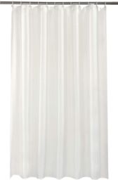 Spectrum Waterline 180 Cm X 180 Cm Washable Cream Shower Curtain And