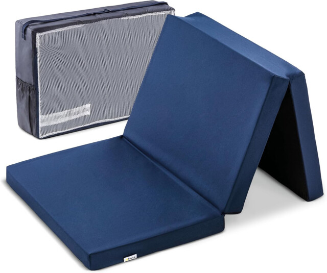 Hauck Sleeper, Navy Blue - Foldable Travel Cot Mattress 120x60x5 Cm