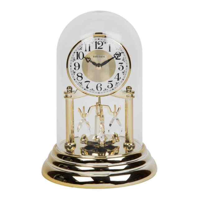 Rhythm Gold Anniversary Quartz Clock With Crystals Crg120nr18