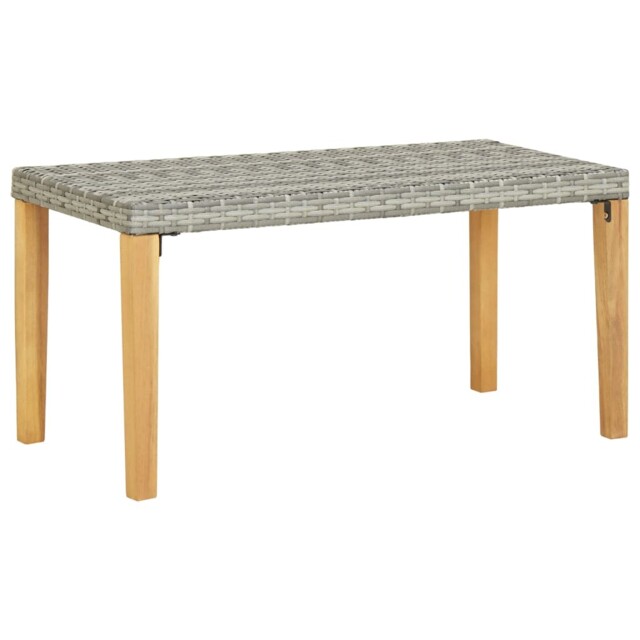 Garden Bench Patio Outdoor Bench Seat Poly Rattan And Solid Acacia