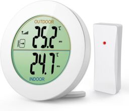 Wireless Indoor Outdoor Thermometer Digital Lcd Monitor, Min/max,