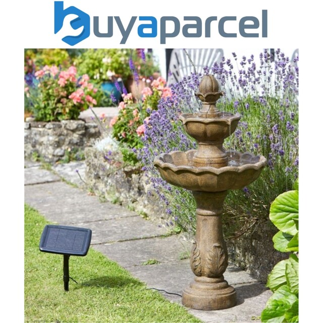 Smart Garden Solar Kingsbury 3 Tier Garden Water Feature Fountain Bird