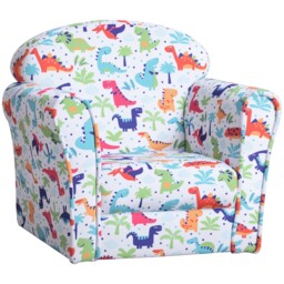 Homcom Kids Armchair Toddler Sofa Foam Filled Upholstered Couch