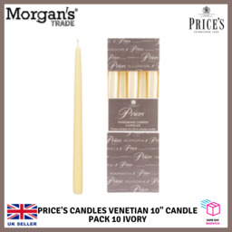 "Prices 10"" Venetian Christmas Handmade Dinner 7hr Candles Pack Of 10"