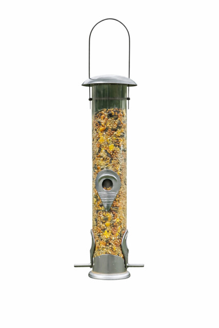 Wild Bird Seed Feeder Large Easy Fill Deluxe Hanging Feeding Tube