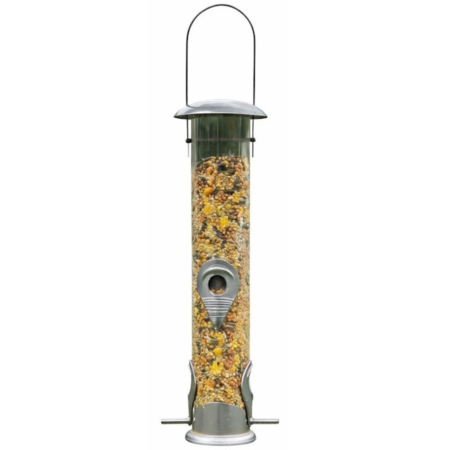 Wild Bird Seed Feeder Large Easy Fill Deluxe Hanging Feeding Tube