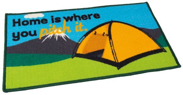 Quest Home Is Where You Pitch It Door Mat Tent Camping Caravan